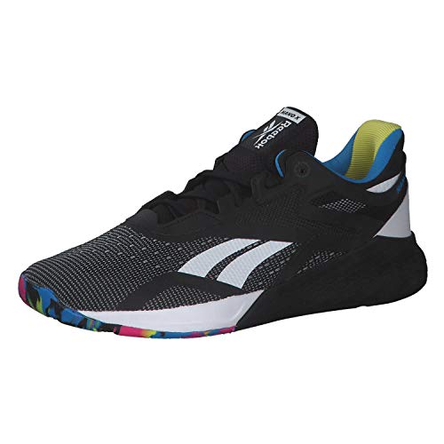 Reebok Nano X, Zapatillas de Deporte para Hombre, Negro/HORBLU/CHARTR, 45 EU