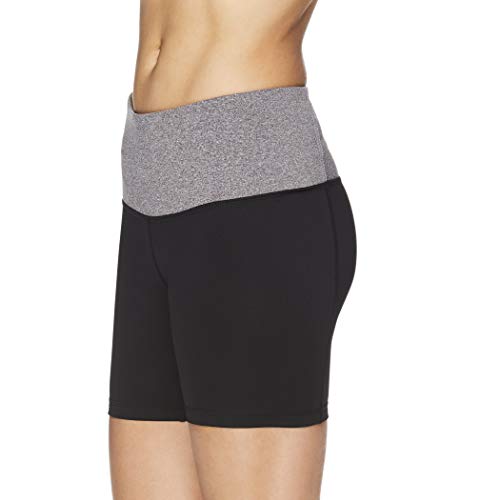 Reebok - Pantalones cortos de compresión para correr para mujer, talle alto - REW192SH02010, Pantalones para correr., S, Uptown High Rise Negro