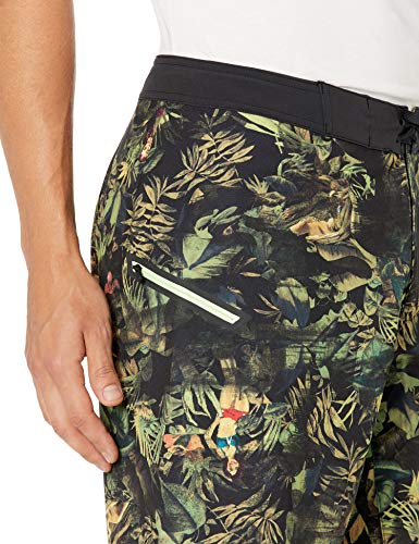 Reebok - Pantalones cortos para hombre Crossfit Tropical Tease - 191036244619, 96,52 cm , Verde ejército
