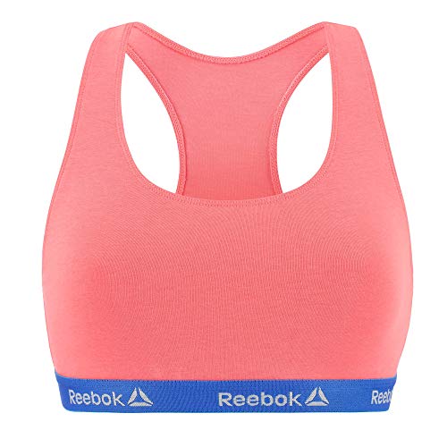 Reebok PK1596 Talla M: Pack de 3 Top Deportivo para Mujer Rosa-95% algodón 5% Elastano, Rosa