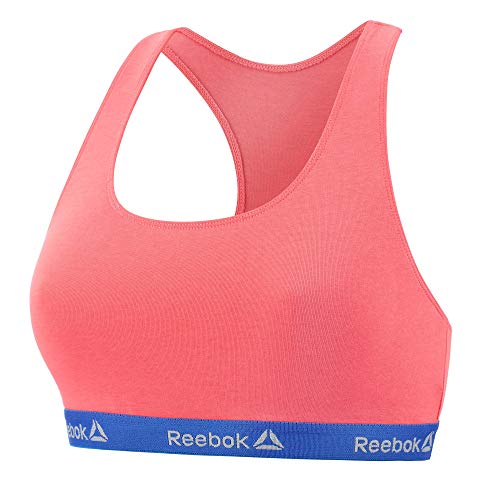 Reebok PK1596 Talla M: Pack de 3 Top Deportivo para Mujer Rosa-95% algodón 5% Elastano, Rosa