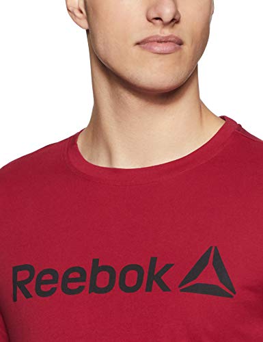 Reebok Qqr Linear Read Camiseta, Hombre, Rojo (Crared), L