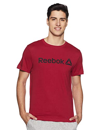 Reebok Qqr Linear Read Camiseta, Hombre, Rojo (Crared), L