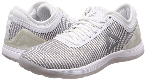 Reebok R Crossfit Nano 8.0, Zapatillas de Deporte para Mujer, Blanco (White/Skull Grey/Pure Silver White/Skull Grey/Pure Silver), 36 EU