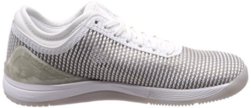 Reebok R Crossfit Nano 8.0, Zapatillas de Deporte para Mujer, Blanco (White/Skull Grey/Pure Silver White/Skull Grey/Pure Silver), 36 EU