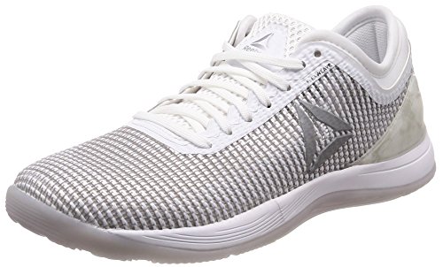 Reebok R Crossfit Nano 8.0, Zapatillas de Deporte para Mujer, Blanco (White/Skull Grey/Pure Silver White/Skull Grey/Pure Silver), 36 EU