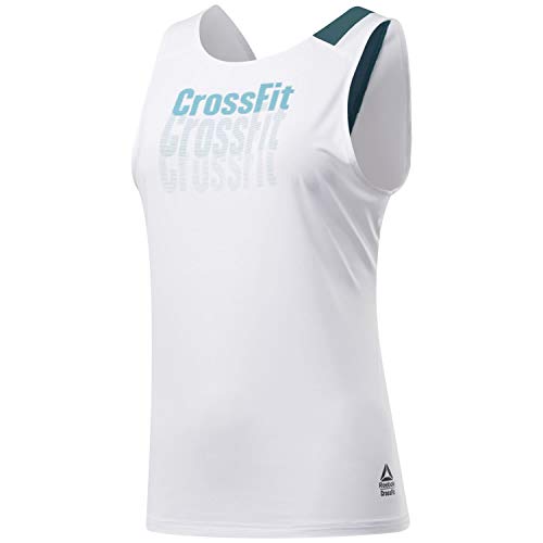 Reebok RC Activchill Tank Camiseta de Tirantes para Fitness y Entrenamiento, Mujer, Blanco (White), M