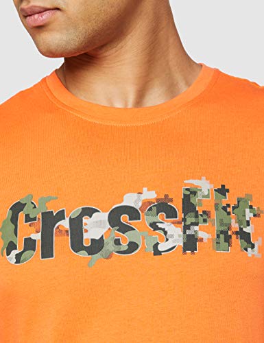 Reebok RC Camo Logo tee Camiseta, Hombre, Fiery Orange, L