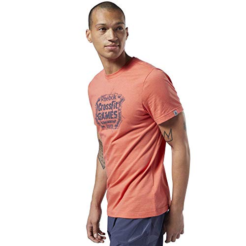 Reebok RC Distressed Crest tee Camiseta, Hombre, Rosette, L