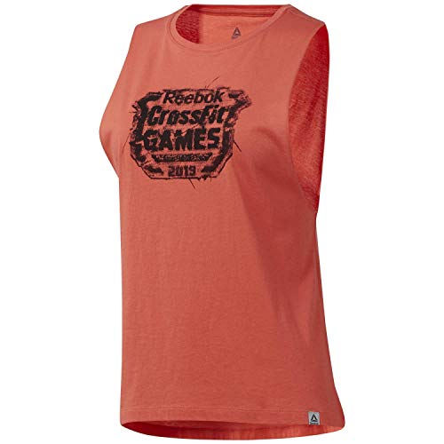 Reebok RC Distressed Games Crest Camiseta Sin Mangas, Mujer, Rosette, 2XS