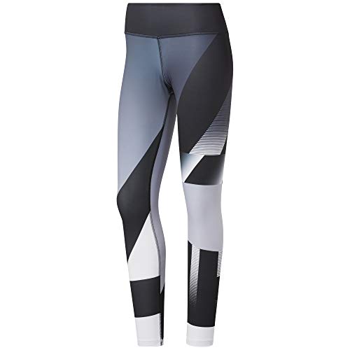 Reebok RC Lux Bold Texture Tight-AMRAP Mallas, Mujer, Gris (Sterling Grey), L
