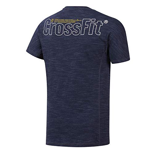 Reebok RC Marble Melange CF tee Camiseta, Hombre, Heritage Navy, S