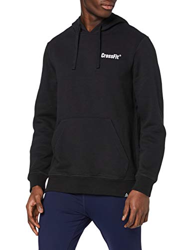 Reebok RC Mor Logo Hoodie Sudadera, Hombre, Negro, L