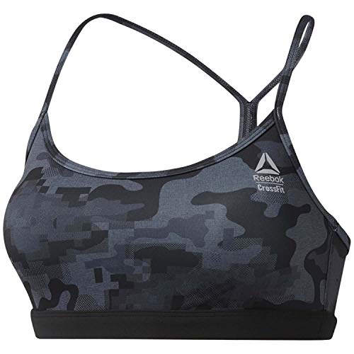 Reebok RC Skinny Bra AOP Sujetador Deportivo, Mujer, Black, 2XS