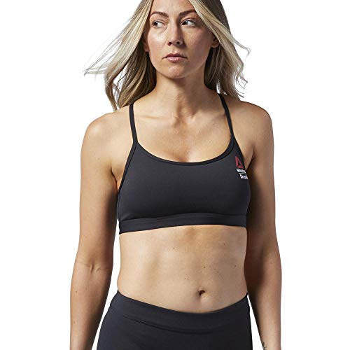 Reebok RC Skinny Bra Sujetador Deportivo, Mujer, Black, 2XS