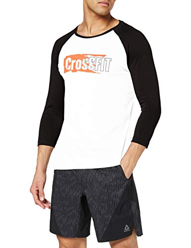 Reebok RC Sticker Rip Raglan Camiseta Manga Larga, Hombre, Multicolor (White/Black), 2XL