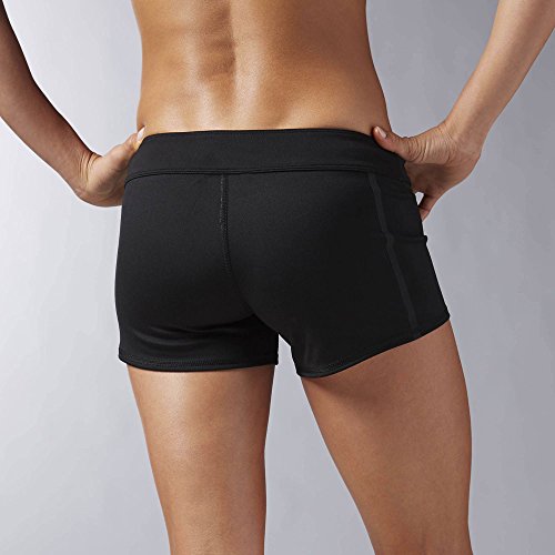 Reebok RCF Rev Chase Booty Pantalón Corto RCF Renton Crossfit, Mujer, Negro, L