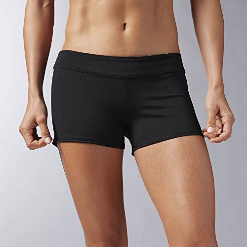 Reebok RCF Rev Chase Booty Pantalón Corto RCF Renton Crossfit, Mujer, Negro, L