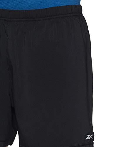 Reebok Re 2-1 Short Pantalón Corto, Hombre, Negro, S