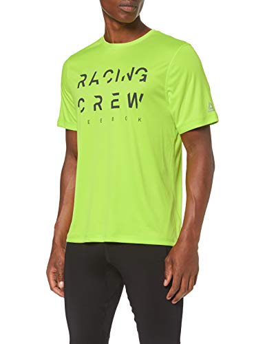 Reebok Re Run Crew tee Camiseta, Hombre, neolim, S