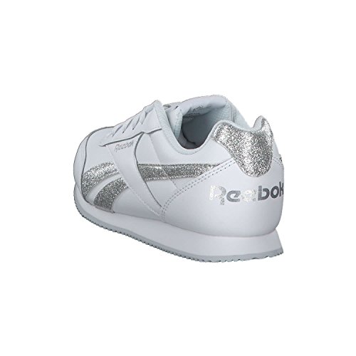 Reebok Royal CLJOG 2, Zapatillas de Trail Running para Niñas, Blanco (White/Silver Sparkle 000), 35 EU