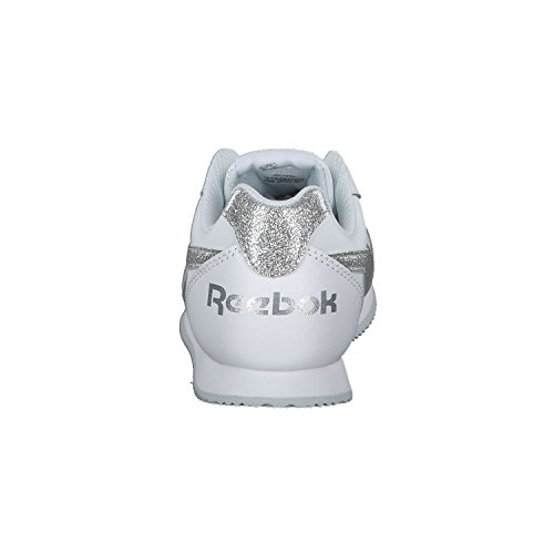 Reebok Royal CLJOG 2, Zapatillas de Trail Running para Niñas, Blanco (White/Silver Sparkle 000), 35 EU