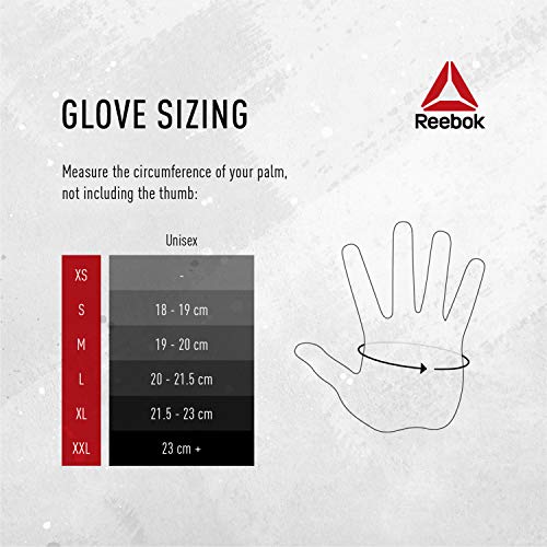 Reebok RRGL-12252 Guantes para Correr, Adultos Unisex, Gris, L-20-21.5 cm (Alrededor de la Palma)