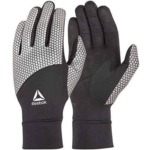 Reebok RRGL-12252 Guantes para Correr, Adultos Unisex, Gris, L-20-21.5 cm (Alrededor de la Palma)