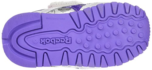 Reebok Sofia and Friends Runner, Zapatos de Primeros Pasos Unisex niños, Blanco/Morado/Rosa/Plateado (Wht/Lush Orchid/Icono Pink/Silver Metall), 21 1/2 EU