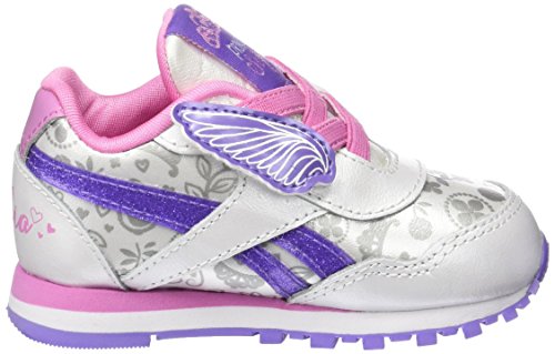 Reebok Sofia and Friends Runner, Zapatos de Primeros Pasos Unisex niños, Blanco/Morado/Rosa/Plateado (Wht/Lush Orchid/Icono Pink/Silver Metall), 21 1/2 EU