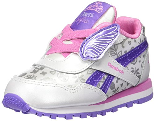 Reebok Sofia and Friends Runner, Zapatos de Primeros Pasos Unisex niños, Blanco/Morado/Rosa/Plateado (Wht/Lush Orchid/Icono Pink/Silver Metall), 21 1/2 EU