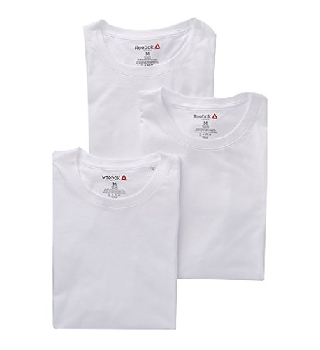 Reebok Sport algodón Jersey Cuello Redondo Camisetas – 3 Unidades (00cpt02), Blanco