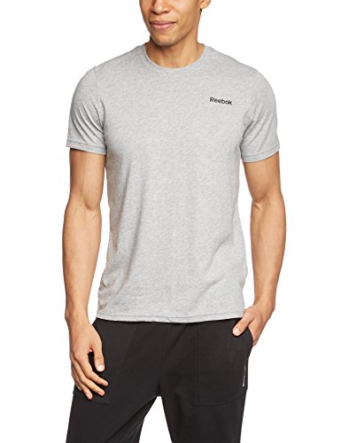 Reebok T-Shirt Elements Classic Training - Camiseta de Fitness para Hombre, Color Gris, Talla S