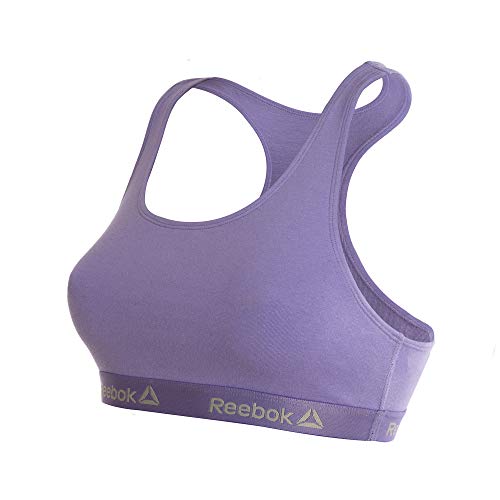 Reebok Talla S: Set 3 Tops Deportivos para Mujer REEBOK-Lila-95% algodón 5% Elastano, Pack de 3 PK1611