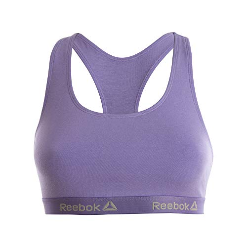 Reebok Talla S: Set 3 Tops Deportivos para Mujer REEBOK-Lila-95% algodón 5% Elastano, Pack de 3 PK1611