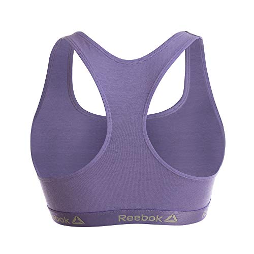 Reebok Talla S: Set 3 Tops Deportivos para Mujer REEBOK-Lila-95% algodón 5% Elastano, Pack de 3 PK1611