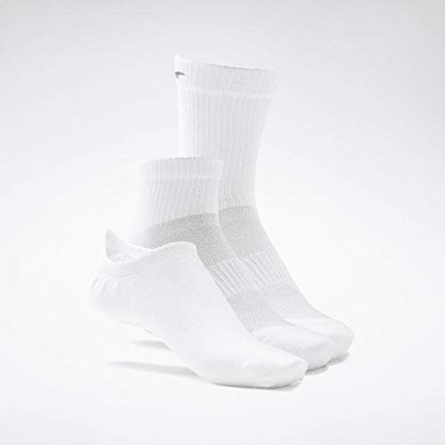 Reebok Te All Purpose Sock 3P Calcetines, Unisex Adulto, Blanco, XS