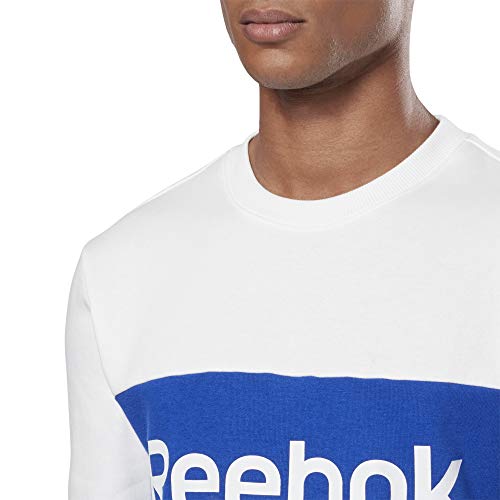 Reebok Te Big Logo Crew Sudadera, Hombre, Blanco, M