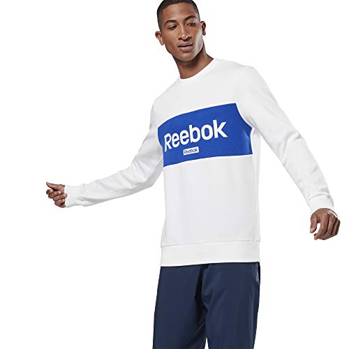 Reebok Te Big Logo Crew Sudadera, Hombre, Blanco, M