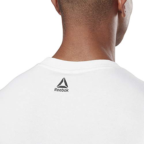 Reebok Te Big Logo Crew Sudadera, Hombre, Blanco, M