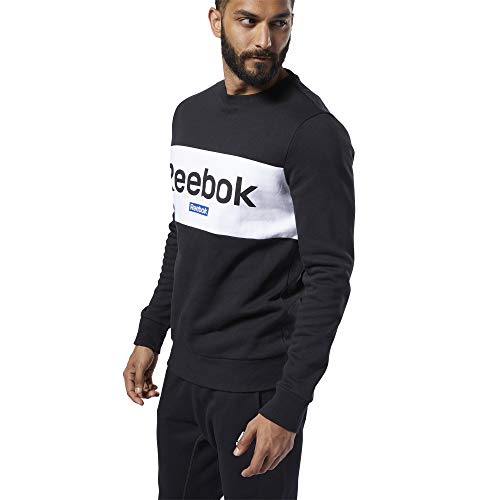 Reebok Te Big Logo Crew Sudadera, Hombre, Negro, 2XL