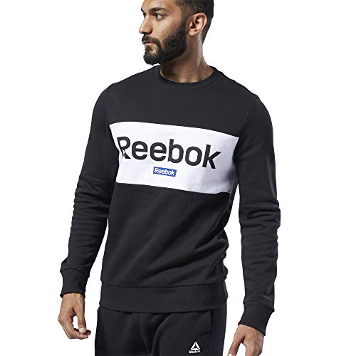 Reebok Te Big Logo Crew Sudadera, Hombre, Negro, 2XL