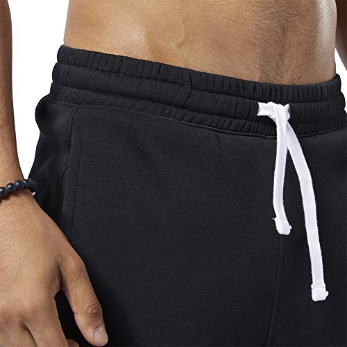 Reebok Te Big Logo Jogger Pantalón, Hombre, Negro, M