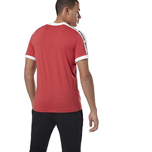 Reebok Te Bl SS Graphic tee Camiseta, Hombre, rebred, L