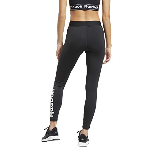 Reebok TE Linear Logo Poly Tight Mallas, Mujer, nghblk, XS