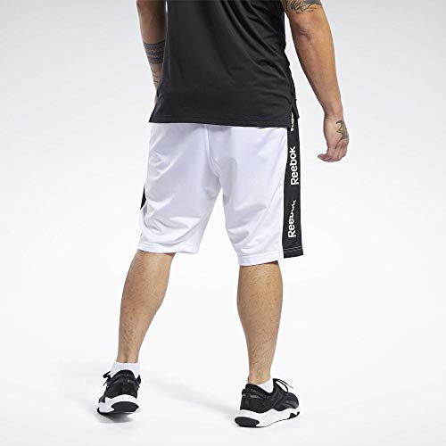 Reebok Te Linear Logo Short Pantalón Corto, Hombre, Blanco, L