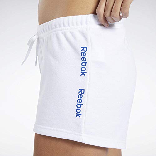 Reebok Te Linear Logo Short Pantalón Corto, Mujer, Blanco, M
