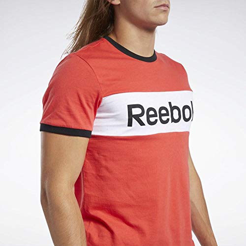 Reebok Te Ll Blocked SS tee Camiseta, Hombre, radred, M