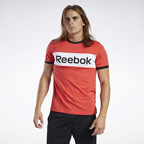 Reebok Te Ll Blocked SS tee Camiseta, Hombre, radred, M