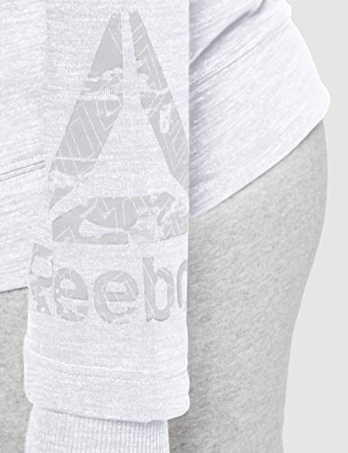 Reebok Te Marble Fullzip Sudadera, Mujer, Blanco, S